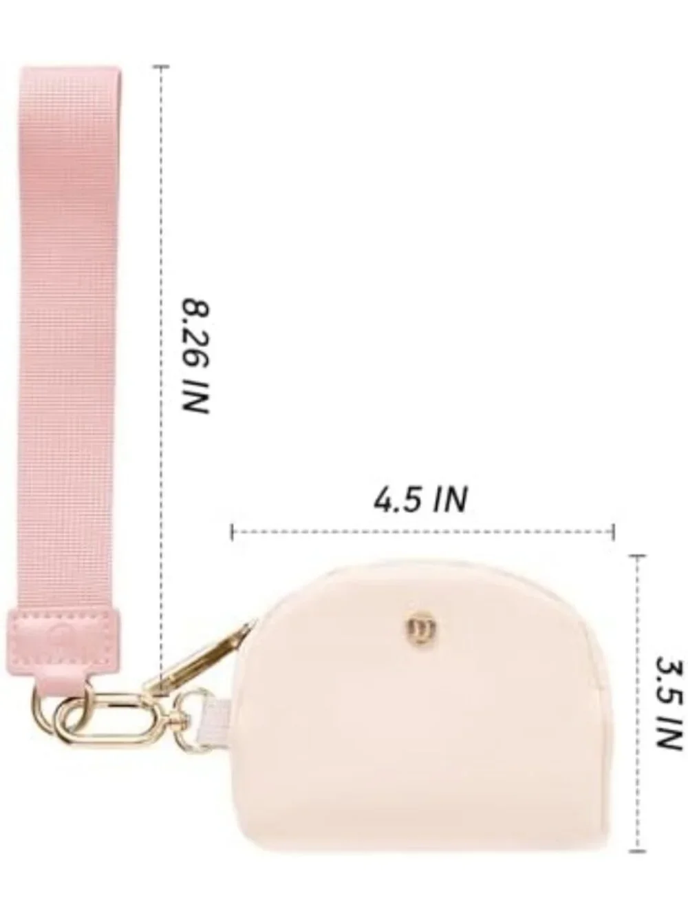 Mini Zip Around Wristlet Wallet for Women - Detachable Keychain Coin Purse